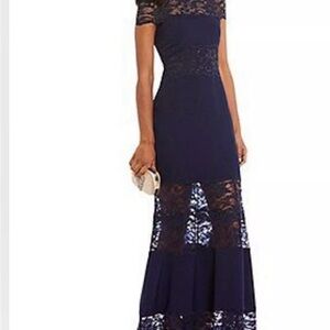 Navy Blue Lace Dress